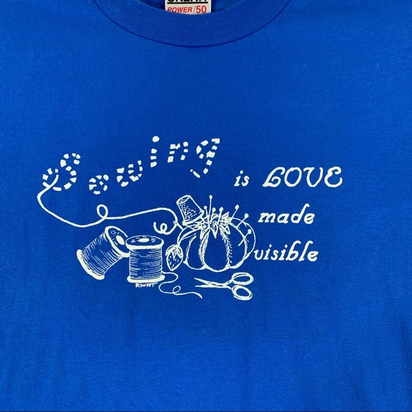 90s “Sewing is Love Made Visible” Vintage T-Shirt - Picture 3 of 5